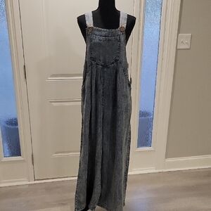 eesome Lightweight Denim Look Overalls